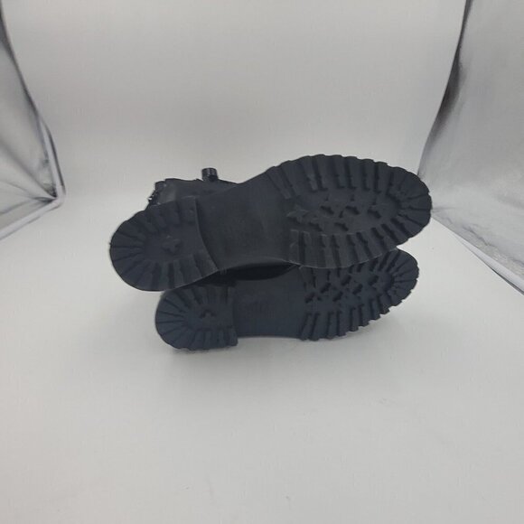 NEW Schutz Cianna Embellished Toe Black Polished Leather Riding Boots Size 6.5B - Picture 8 of 11